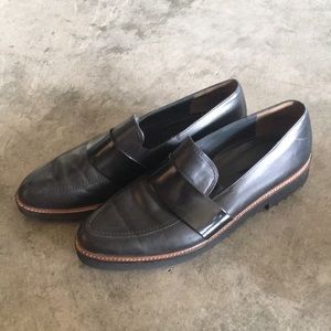 Paul Green black leather loafers